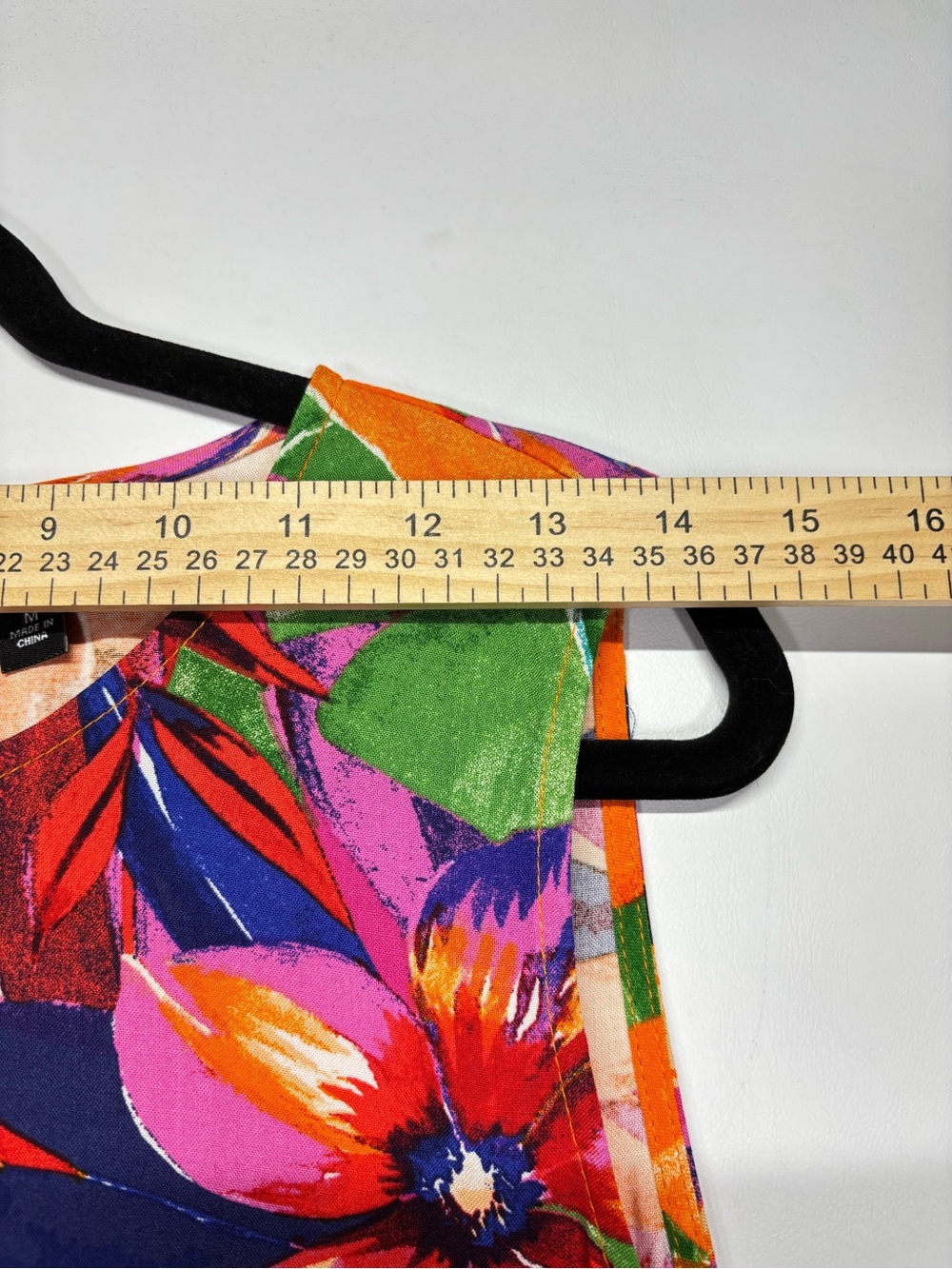✨MSK Women’s Sleeveless Tropical Ruffle Hem Shift Dress Size M - Picture 11 of 14